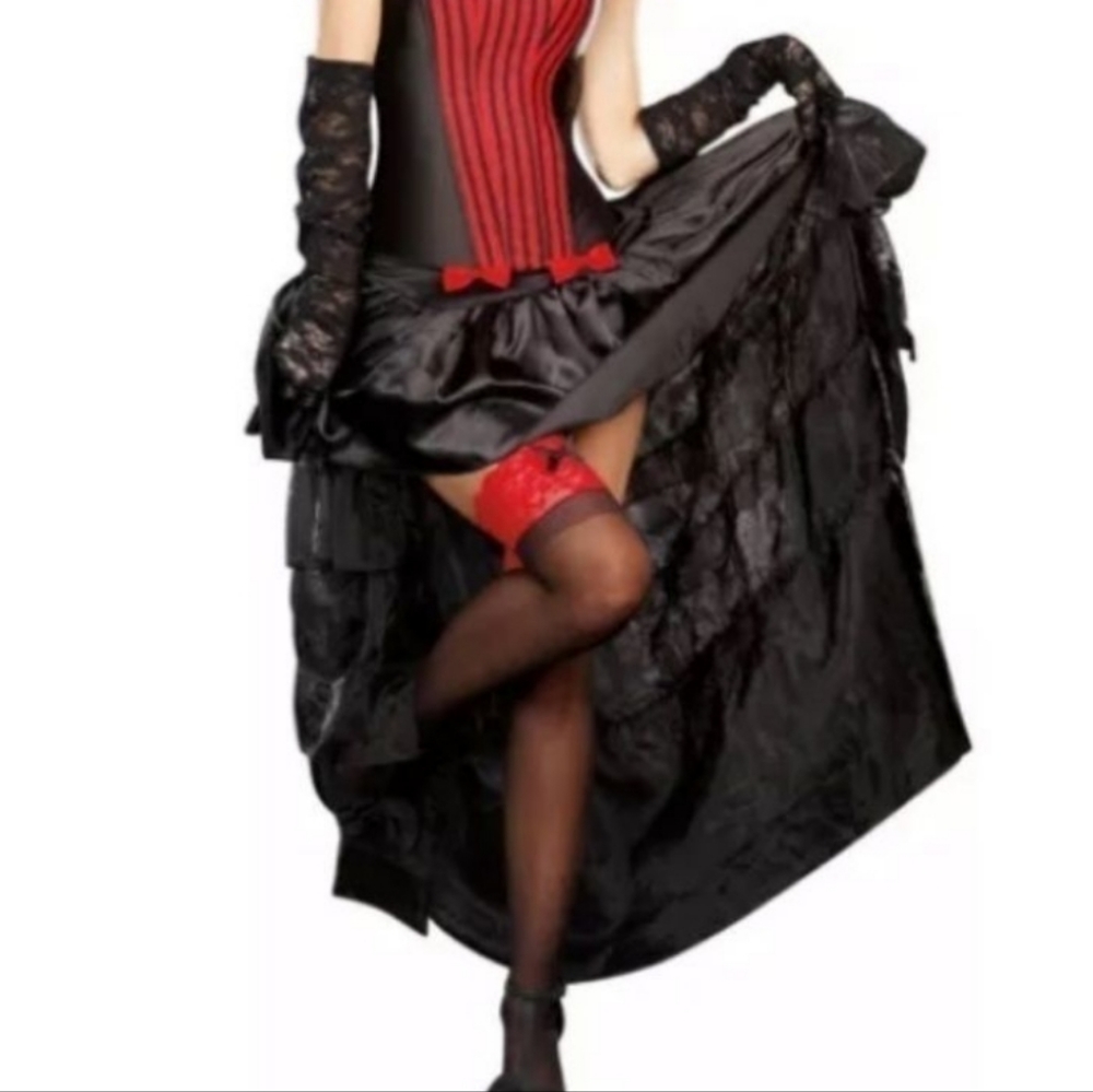 Dreamgirl Burlesque High Low Skirt Black S - Picture 7 of 7